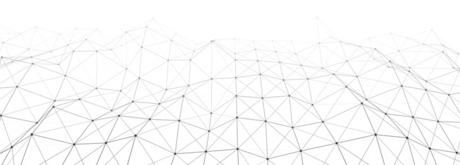 Vector perspective grid. Abstract gradient wave of lines. Big data. Digital background. Futuristic vector illustration.