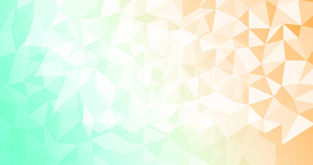 Polygonal teal and orange fractal background