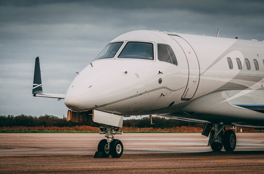 Private Jet at airport