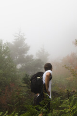 Fototapeta na wymiar hiker with backpack