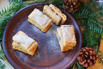 Christmas motifs. Delicious cookies for Santa.