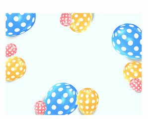 Fototapeta na wymiar Happy birthday background with festive balloons
