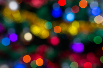 defocus light christmas lights bokeh multicolored blur