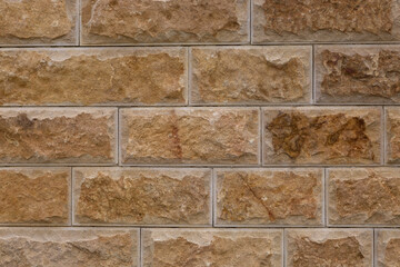 The wall of wild stone yellow.
