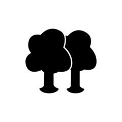 Pure Nature Icon in black flat glyph, filled style isolated on white background