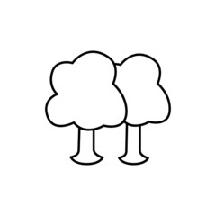 Pure Nature Icon in flat black line style, isolated on white background