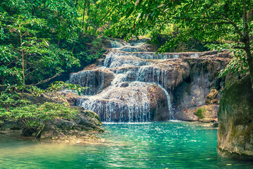 Fototapeta na wymiar Waterfall in Thailand.