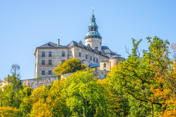 Obraz premium Chateau and Castle Frydlant on sunny autumn day