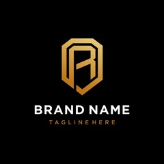 R logo template vector illustration