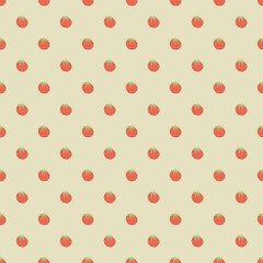 Tomato Vegetables seamless pattern. Vegetarian healthy bio food background, Vegan organic eco products. Vector illustration