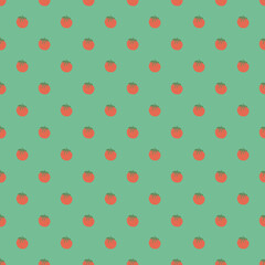 Tomato Vegetables seamless pattern. Vegetarian healthy bio food background, Vegan organic eco products. Vector illustration