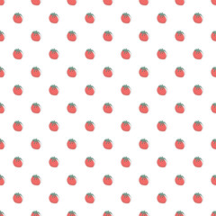 Tomato Vegetables seamless pattern. Vegetarian healthy bio food background, Vegan organic eco products. Vector illustration