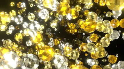 ガラス 宝石 キラキラ 透明 黄色 [別Verあり]