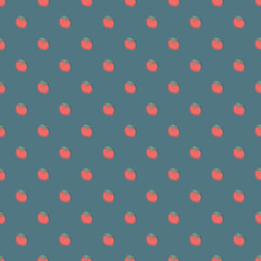 Tomato Vegetables seamless pattern. Vegetarian healthy bio food background, Vegan organic eco products. Vector illustration