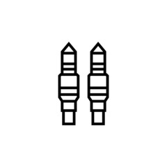 jack cable vector icon. computer component icon outline style. perfect use for logo, presentation, website, and more. simple modern icon design line style