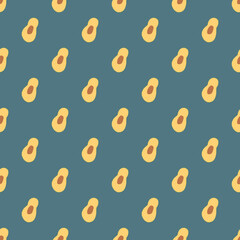 Avocado Vegetables seamless pattern. Vegetarian healthy bio food background, Vegan organic eco products. Vector illustration