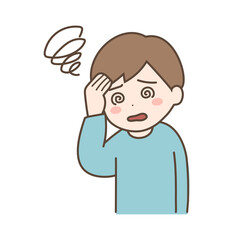 めまい（回転性めまい）の症状がある男性