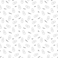 Avocado Vegetables seamless pattern. Vegetarian healthy bio food background, Vegan organic eco products. Vector illustration