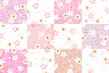 桜　梅　和柄　背景