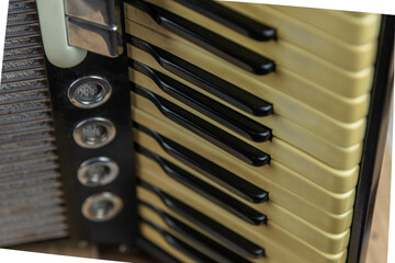 Old black 80 bass accordion