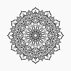Vector round abstract circle. Mandala style.