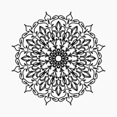 Vector round abstract circle. Mandala style.