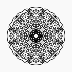 Vector round abstract circle. Mandala style.