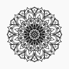 Vector round abstract circle. Mandala style.