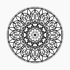 Vector round abstract circle. Mandala style.