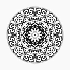 Vector round abstract circle. Mandala style.