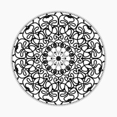 Vector round abstract circle. Mandala style.