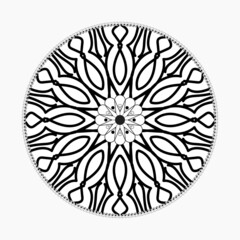 Vector round abstract circle. Mandala style.