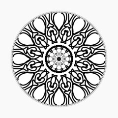 Vector round abstract circle. Mandala style.