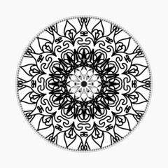 Vector round abstract circle. Mandala style.