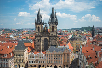 View of the Church of Our Lady before Týn - Prague, Czech Republic