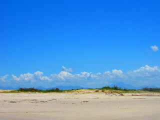 blue sky and sand