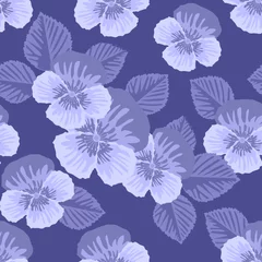 Acrylic prints Very peri Pansy seamless pattern in 2022 Very Peri trendy colour 