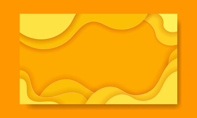 Obraz premium Abstract Yellow liquid background. Modern background design. gradient color. papercut shapes . Fit for presentation design. website, basis for banners, wallpapers, posters