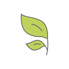 Organic Icon in color icon, isolated on white background 