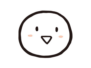 かわいい笑顔の表情／手書きイラスト