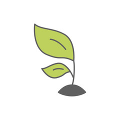 Organic Farming Icon in color icon, isolated on white background 