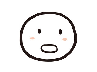 かわいい呆れた表情／手書きイラスト