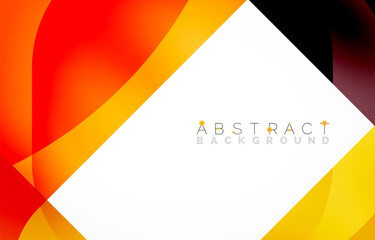 Fototapeta premium Minimal background. Abstract square shape with round corners created with wavy forms. Vector Illustration For Wallpaper, Banner, Background, Landing Page