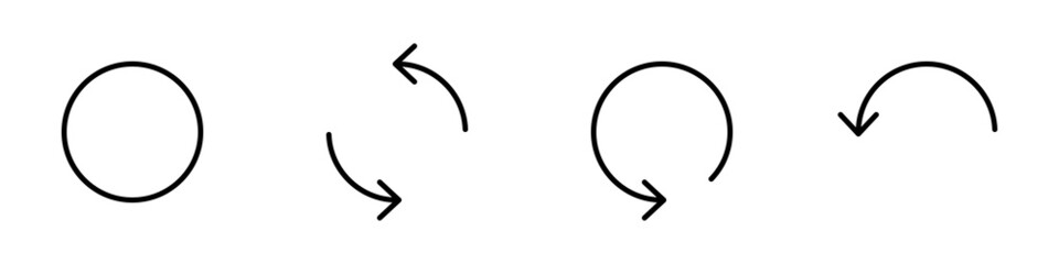 Conjunto de icono de cuenta regresiva. Concepto de tiempo restante. Ilustración vectorial, estilo flechas