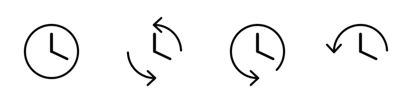 Conjunto de icono de cuenta regresiva. Concepto de tiempo restante. Ilustraci&oacute;n vectorial, estilo reloj