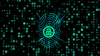 Unlocking secure biometric fingerprint identity scan