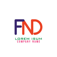 FND lettering logo is simple, easy to understand and authoritative