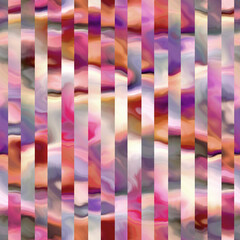Obraz premium Fun summer ombre tie dye batik thin stripes pattern. Seamless space dyed bleed stripe linear effect. Washy boho beachy and active wear all over vertical line print.