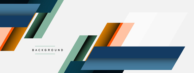 Vector background. Abstract overlapping color lines design with shadow effects. Illustration for wallpaper banner background or landing page