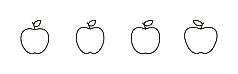 Apple icons set. Apple sign and symbols for web design.